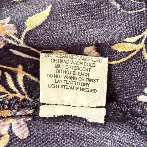 Lovestitch Botanica Black Floral Wrap Mini Dress Whimsygoth Grunge Boho Witchy M - Picture 7 of 7